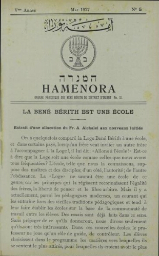 Hamenora. mai 1927 - Vol 05 N° 05